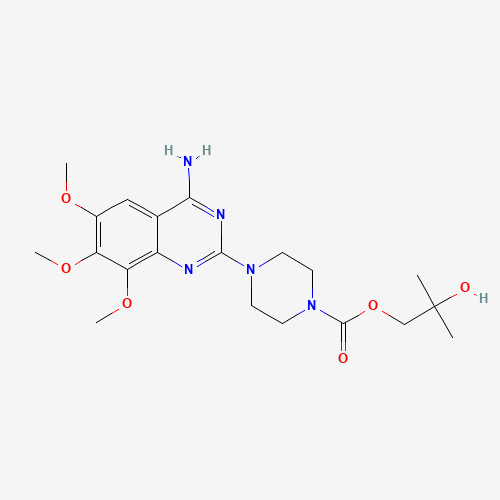 (2-hydroxy-2-methylpropyl) 4-(4-amino-6,7,8-trimethoxyquinazolin-2-yl)piperazine-1-carboxylate (CAS: 35795-16-5) - Related Chemical Product