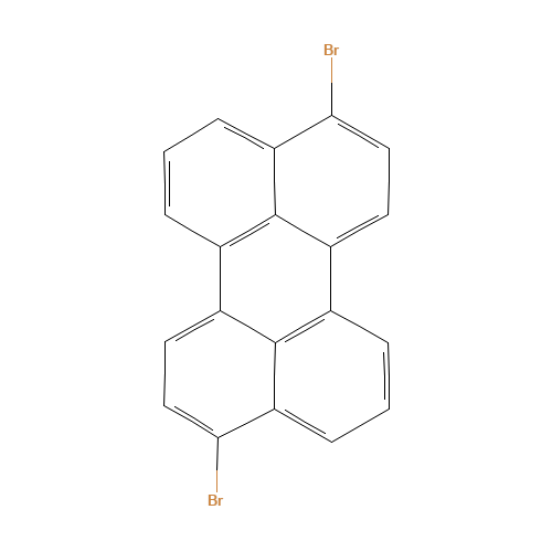 3,9-dibromoperylene (CAS: 56752-35-3) - Chemical Structure and Molecular Formula 