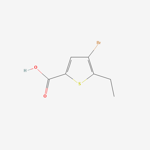 4-bromo-5-ethylthiophene-2-carboxylic acid (CAS: 40477-61-0) - Chemical Structure and Molecular Formula 
