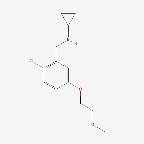 N-[[2-chloro-5-(2-methoxyethoxy)phenyl]methyl]cyclopropanamine (CAS: 921630-28-6) - Related Chemical Product