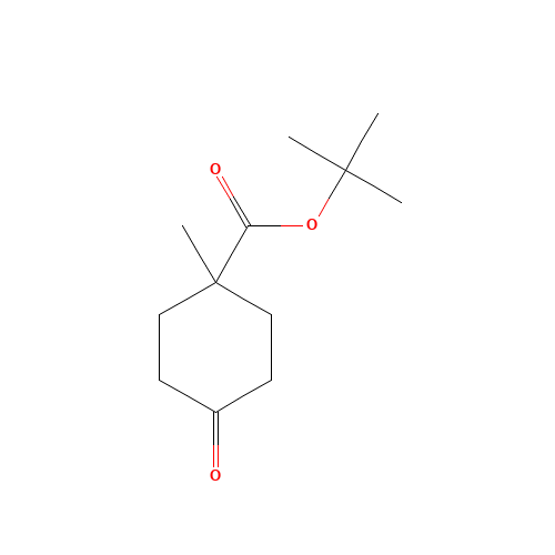 tert-butyl 1-methyl-4-oxocyclohexane-1-carboxylate (CAS: 1308838-28-9) - Chemical Structure and Molecular Formula 
