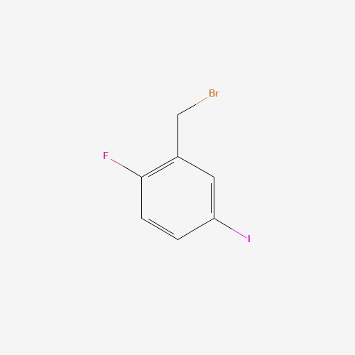 2-(bromomethyl)-1-fluoro-4-iodobenzene (CAS: 442910-33-0) - Chemical Structure and Molecular Formula 
