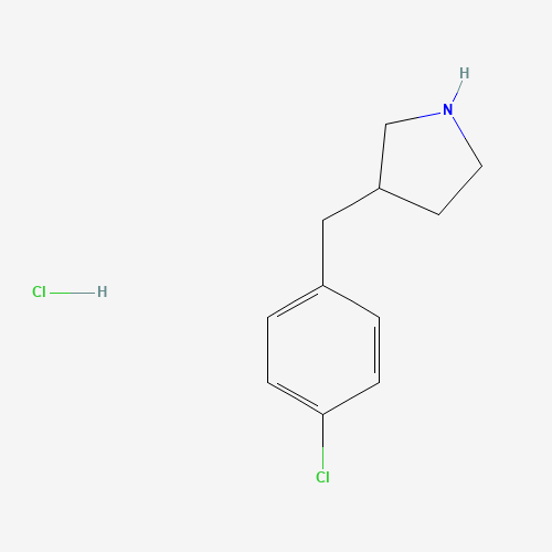 3-[(4-chlorophenyl)methyl]pyrrolidine;hydrochloride (CAS: 1173162-28-1) - Chemical Structure and Molecular Formula 