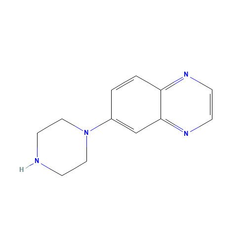 6-piperazin-1-ylquinoxaline (CAS: 67692-89-1) - Chemical Structure and Molecular Formula 