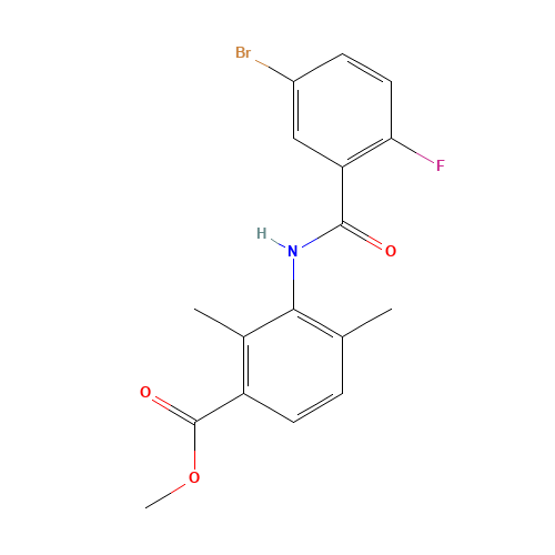 methyl 3-[(5-bromo-2-fluorobenzoyl)amino]-2,4-dimethylbenzoate (CAS: 1529760-82-4) - Related Chemical Product