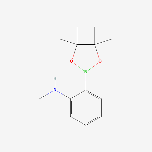 N-methyl-2-(4,4,5,5-tetramethyl-1,3,2-dioxaborolan-2-yl)aniline (CAS: 1160686-01-0) - Chemical Structure and Molecular Formula 