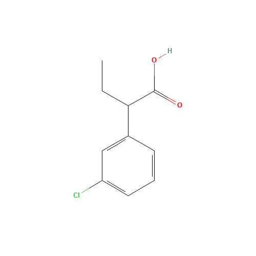 2-(3-chlorophenyl)butanoic acid (CAS: 188014-55-3) - Chemical Structure and Molecular Formula 