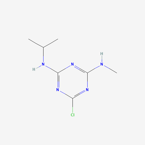 6-chloro-4-N-methyl-2-N-propan-2-yl-1,3,5-triazine-2,4-diamine (CAS: 3004-71-5) - Chemical Structure and Molecular Formula 