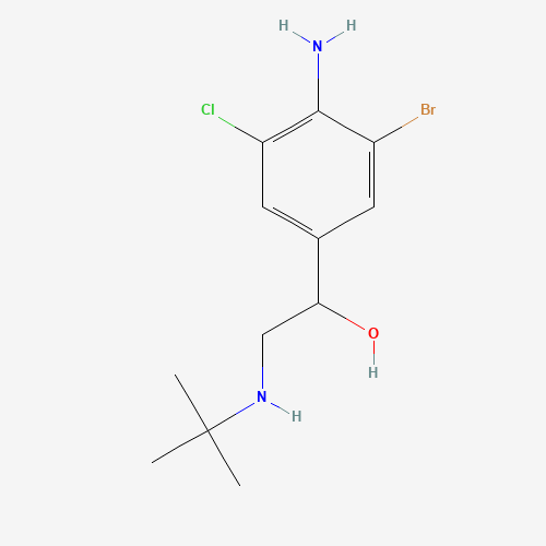 1-(4-amino-3-bromo-5-chlorophenyl)-2-(tert-butylamino)ethanol (CAS: 37153-52-9) - Related Chemical Product