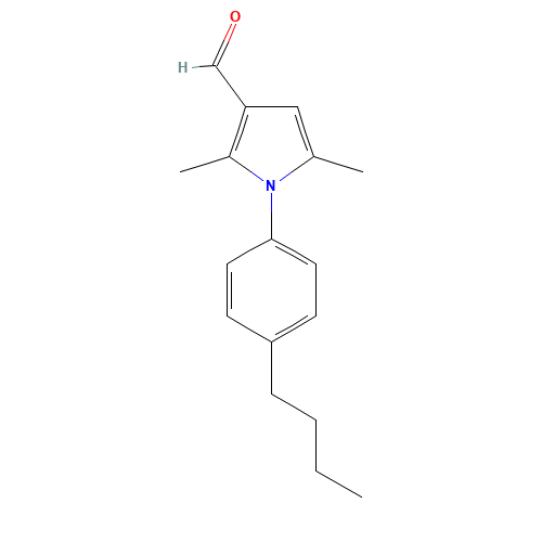 1-(4-butylphenyl)-2,5-dimethylpyrrole-3-carbaldehyde (CAS: 428853-87-6) - Related Chemical Product