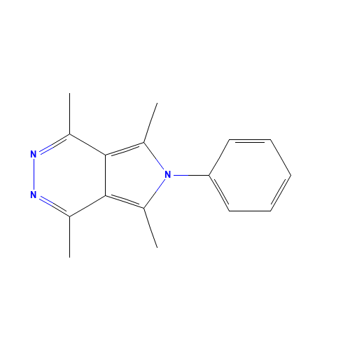1,4,5,7-tetramethyl-6-phenylpyrrolo[3,4-d]pyridazine (CAS: 109450-25-1) - Chemical Structure and Molecular Formula 