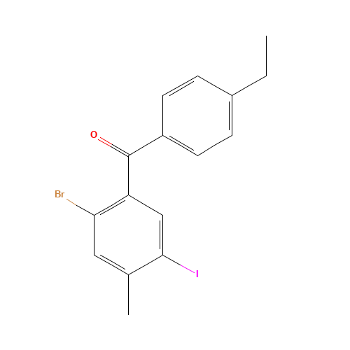 (2-bromo-5-iodo-4-methylphenyl)-(4-ethylphenyl)methanone (CAS: 1022983-58-9) - Related Chemical Product