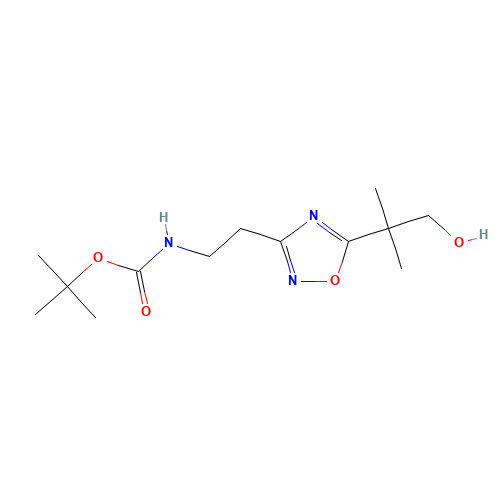 tert-butyl N-[2-[5-(1-hydroxy-2-methylpropan-2-yl)-1,2,4-oxadiazol-3-yl]ethyl]carbamate (CAS: 1244058-79-4) - Related Chemical Product