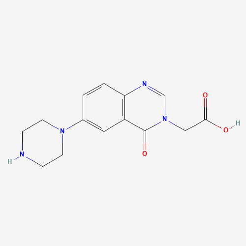 2-(4-oxo-6-piperazin-1-ylquinazolin-3-yl)acetic acid (CAS: 889958-08-1) - Related Chemical Product
