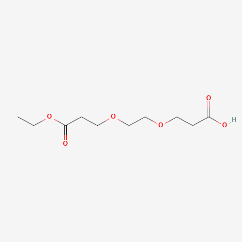 3-[2-(3-ethoxy-3-oxopropoxy)ethoxy]propanoic acid (CAS: 886362-90-9) - Chemical Structure and Molecular Formula 
