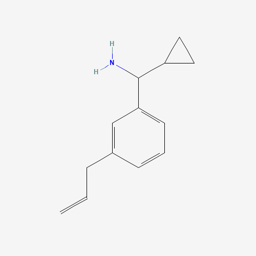 cyclopropyl-(3-prop-2-enylphenyl)methanamine (CAS: 881210-54-4) - Chemical Structure and Molecular Formula 