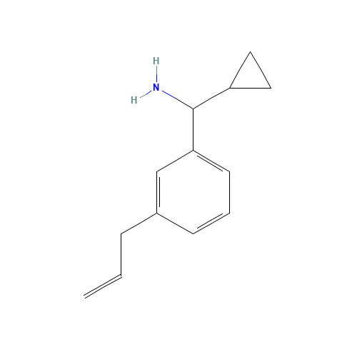 cyclopropyl-(3-prop-2-enylphenyl)methanamine (CAS: 881210-54-4) - Chemical Structure and Molecular Formula 