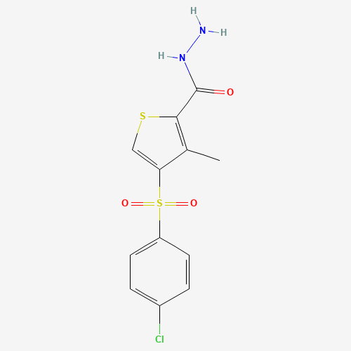 4-(4-chlorophenyl)sulfonyl-3-methylthiophene-2-carbohydrazide (CAS: 845266-19-5) - Related Chemical Product