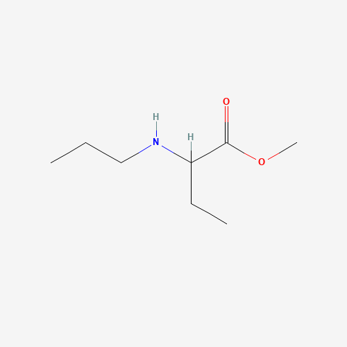 methyl 2-(propylamino)butanoate (CAS: 208046-21-3) - Chemical Structure and Molecular Formula 