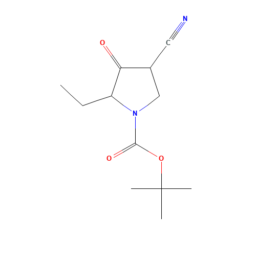 tert-butyl 4-cyano-2-ethyl-3-oxopyrrolidine-1-carboxylate (CAS: 1196155-81-3) - Related Chemical Product