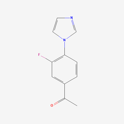 1-(3-fluoro-4-imidazol-1-ylphenyl)ethanone (CAS: 870838-82-7) - Chemical Structure and Molecular Formula 
