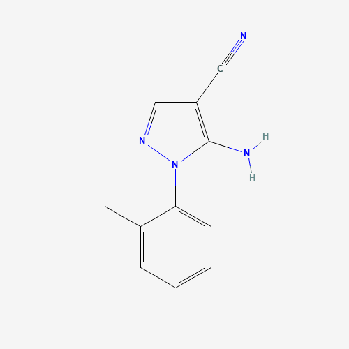 5-amino-1-(2-methylphenyl)pyrazole-4-carbonitrile (CAS: 142893-46-7) - Chemical Structure and Molecular Formula 