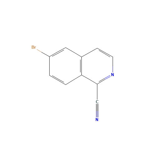 6-bromoisoquinoline-1-carbonitrile (CAS: 1082674-24-5) - Chemical Structure and Molecular Formula 