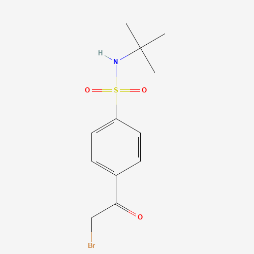4-(2-bromoacetyl)-N-tert-butylbenzenesulfonamide (CAS: 204389-57-1) - Chemical Structure and Molecular Formula 