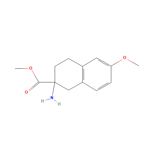 methyl 2-amino-6-methoxy-3,4-dihydro-1H-naphthalene-2-carboxylate (CAS: 771431-06-2) - Chemical Structure and Molecular Formula 