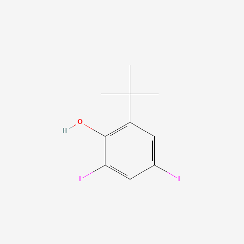2-tert-butyl-4,6-diiodophenol (CAS: 60803-26-1) - Chemical Structure and Molecular Formula 