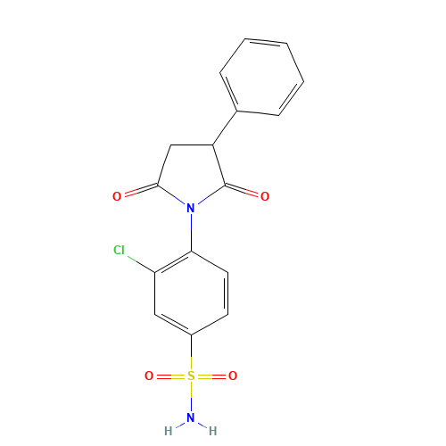 3-chloro-4-(2,5-dioxo-3-phenylpyrrolidin-1-yl)benzenesulfonamide (CAS: 30279-49-3) - Related Chemical Product