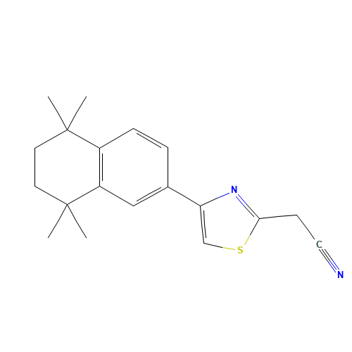 2-[4-(5,5,8,8-tetramethyl-6,7-dihydronaphthalen-2-yl)-1,3-thiazol-2-yl]acetonitrile (CAS: 365223-65-0) - Related Chemical Product