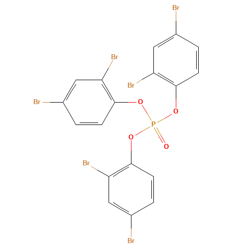 tris(2,4-dibromophenyl) phosphate (CAS: 49690-63-3) - Chemical Structure and Molecular Formula 