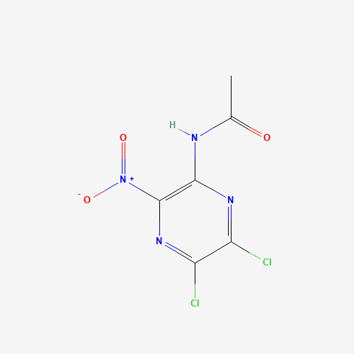 N-(5,6-dichloro-3-nitropyrazin-2-yl)acetamide (CAS: 87155-52-0) - Chemical Structure and Molecular Formula 