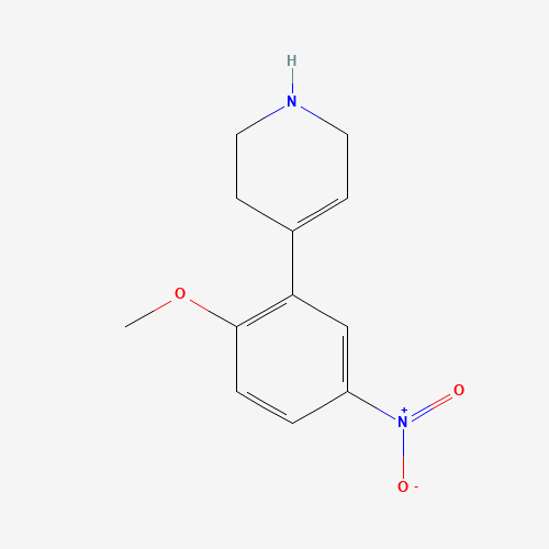 4-(2-methoxy-5-nitrophenyl)-1,2,3,6-tetrahydropyridine (CAS: 648901-31-9) - Chemical Structure and Molecular Formula 