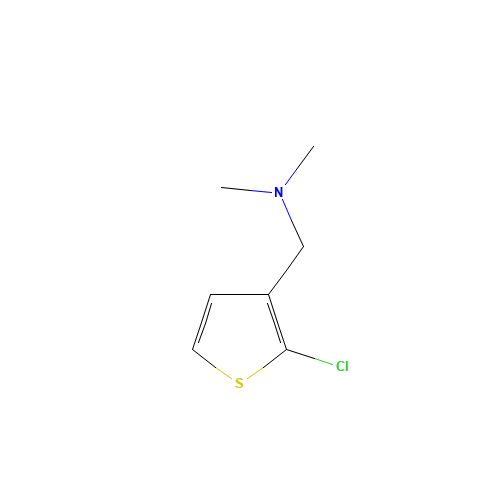 1-(2-chlorothiophen-3-yl)-N,N-dimethylmethanamine (CAS: 59906-32-0) - Chemical Structure and Molecular Formula 