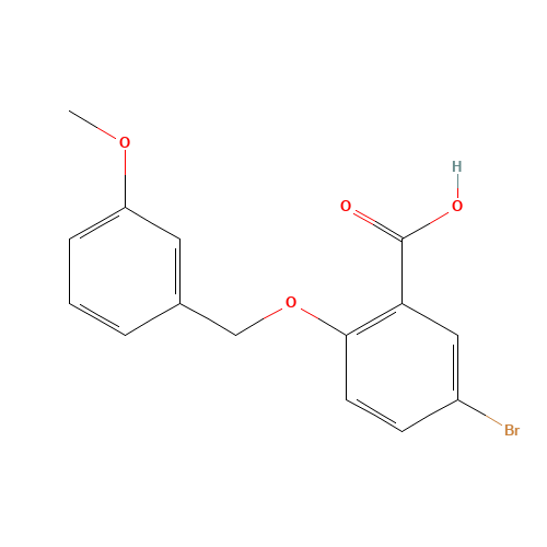 5-bromo-2-[(3-methoxyphenyl)methoxy]benzoic acid (CAS: 1040323-78-1) - Chemical Structure and Molecular Formula 