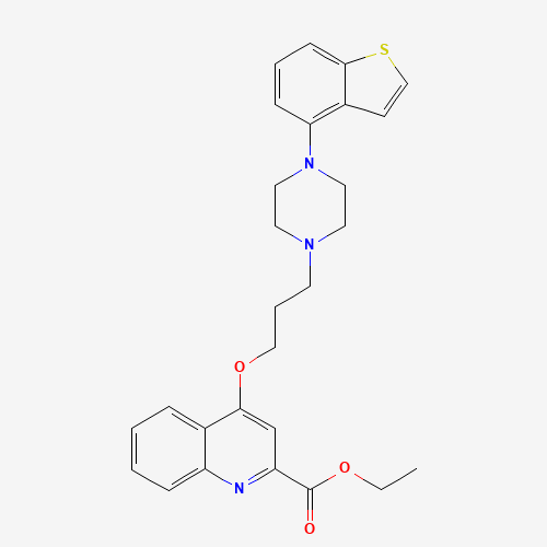 ethyl 4-[3-[4-(1-benzothiophen-4-yl)piperazin-1-yl]propoxy]quinoline-2-carboxylate (CAS: 913612-77-8) - Chemical Structure and Molecular Formula 