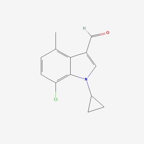 7-chloro-1-cyclopropyl-4-methylindole-3-carbaldehyde (CAS: 1350761-10-2) - Chemical Structure and Molecular Formula 