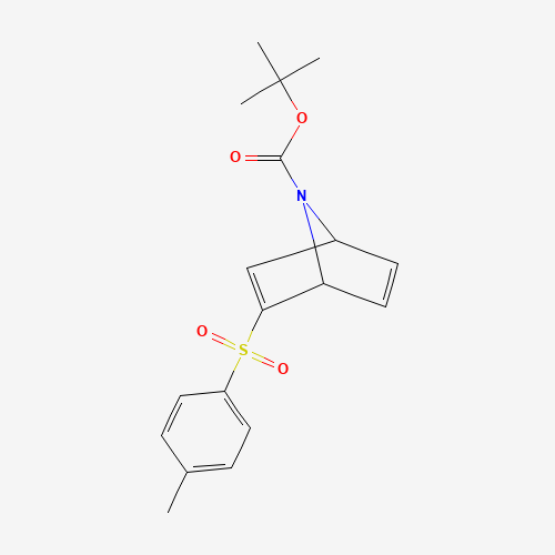 tert-butyl 3-(4-methylphenyl)sulfonyl-7-azabicyclo[2.2.1]hepta-2,5-diene-7-carboxylate (CAS: 160732-46-7) - Chemical Structure and Molecular Formula 