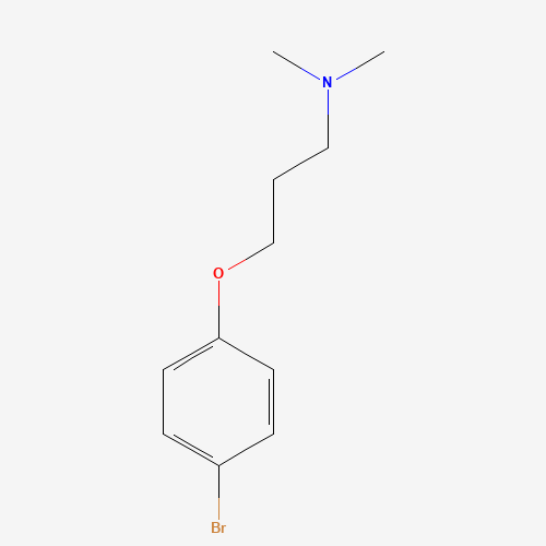 3-(4-bromophenoxy)-N,N-dimethylpropan-1-amine (CAS: 76579-64-1) - Chemical Structure and Molecular Formula 