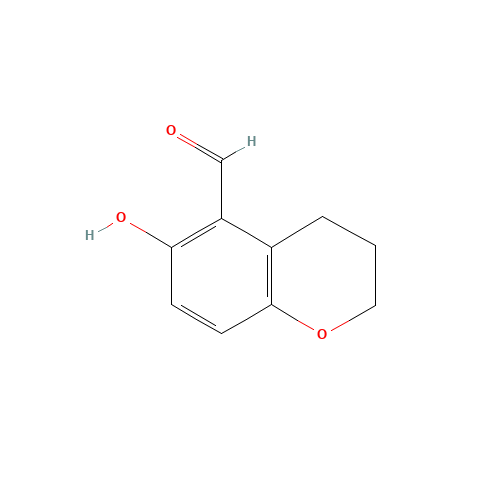 6-hydroxy-3,4-dihydro-2H-chromene-5-carbaldehyde (CAS: 99385-76-9) - Chemical Structure and Molecular Formula 