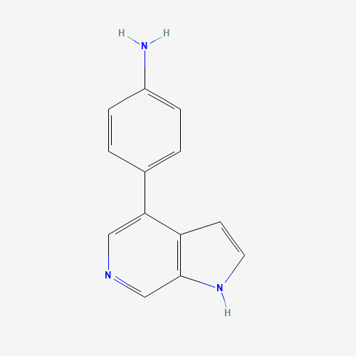 4-(1H-pyrrolo[2,3-c]pyridin-4-yl)aniline (CAS: 1357094-59-7) - Chemical Structure and Molecular Formula 