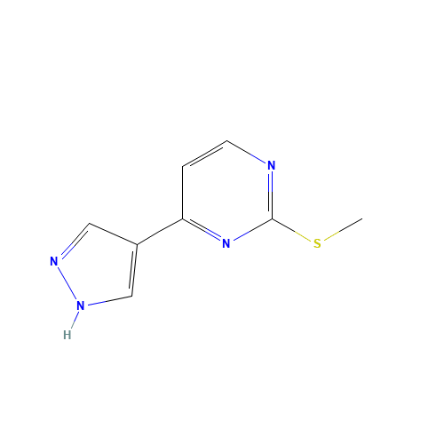 2-methylsulfanyl-4-(1H-pyrazol-4-yl)pyrimidine (CAS: 77168-38-8) - Related Chemical Product