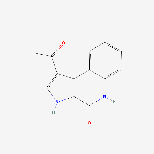 1-acetyl-3,5-dihydropyrrolo[2,3-c]quinolin-4-one (CAS: 918474-01-8) - Chemical Structure and Molecular Formula 