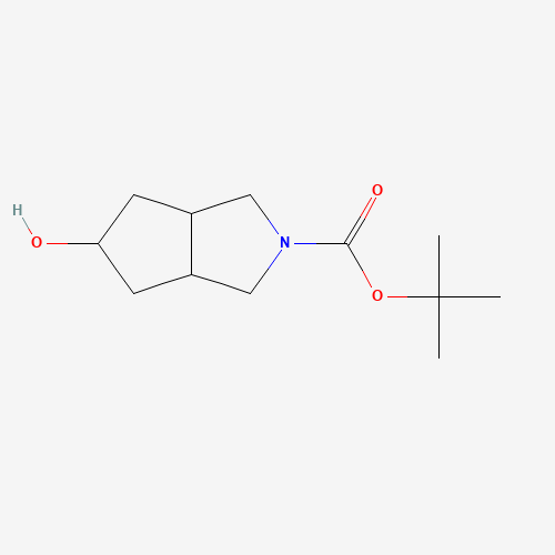 tert-butyl 5-hydroxy-3,3a,4,5,6,6a-hexahydro-1H-cyclopenta[c]pyrrole-2-carboxylate (CAS: 203663-25-6) - Chemical Structure and Molecular Formula 