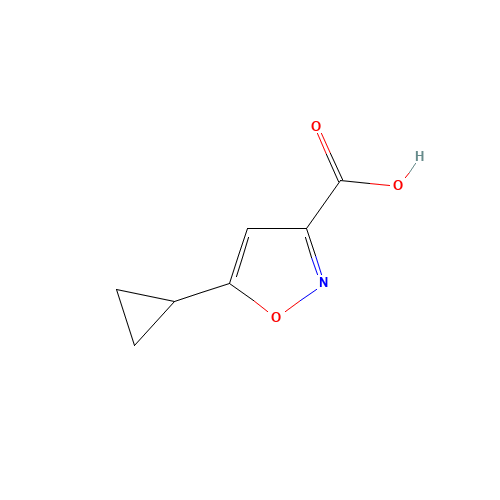 5-cyclopropyl-1,2-oxazole-3-carboxylic acid (CAS: 110256-15-0) - Chemical Structure and Molecular Formula 