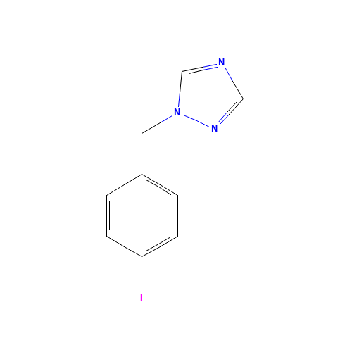 1-[(4-iodophenyl)methyl]-1,2,4-triazole (CAS: 864068-93-9) - Chemical Structure and Molecular Formula 