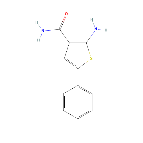 2-amino-5-phenylthiophene-3-carboxamide (CAS: 4815-35-4) - Chemical Structure and Molecular Formula 