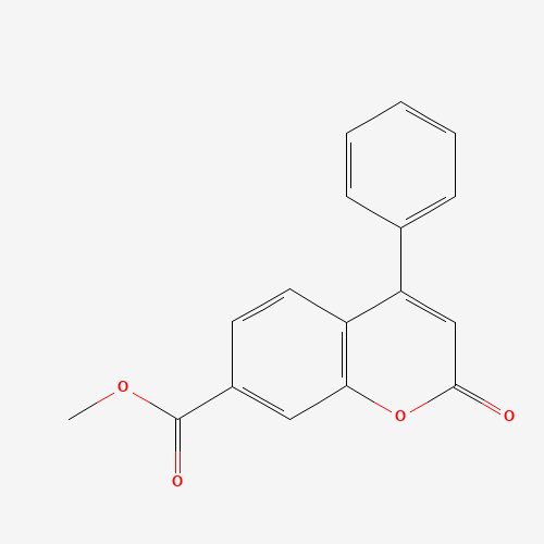 methyl 2-oxo-4-phenylchromene-7-carboxylate (CAS: 167841-94-3) - Chemical Structure and Molecular Formula 